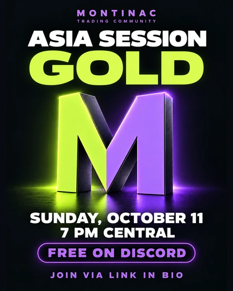 Montinac Instagram announcement for the October 11 Asia-session gold event
